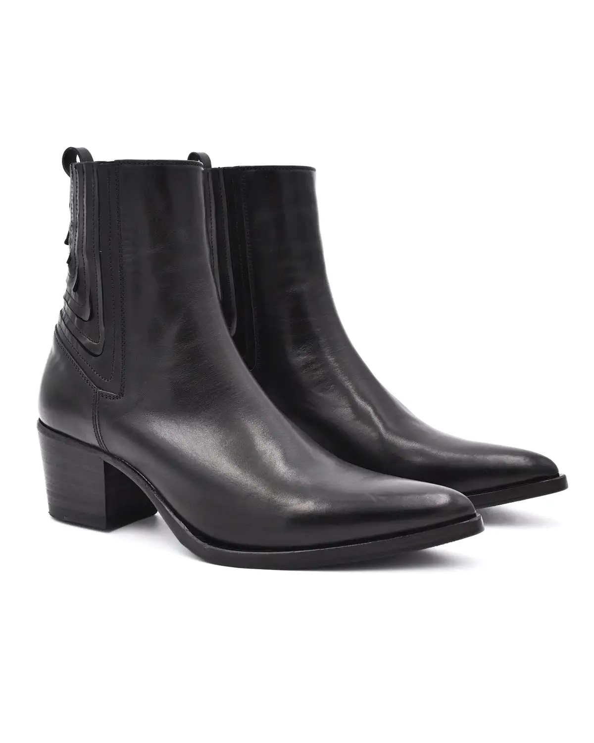 Alberto Fasciani Black Pointed Toe Western Chelsea