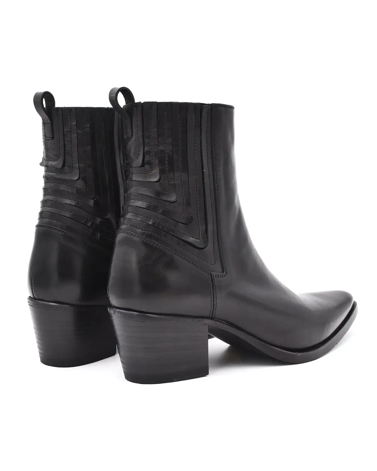 Alberto Fasciani Black Pointed Toe Western Chelsea