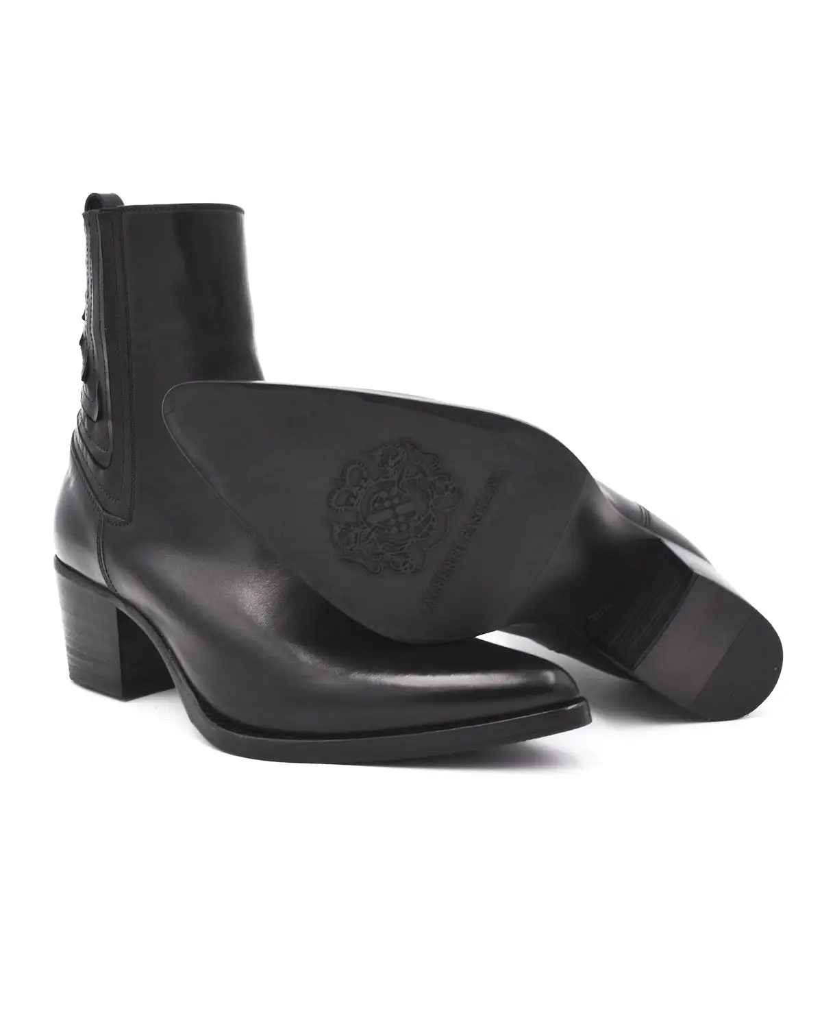 Alberto Fasciani Black Pointed Toe Western Chelsea