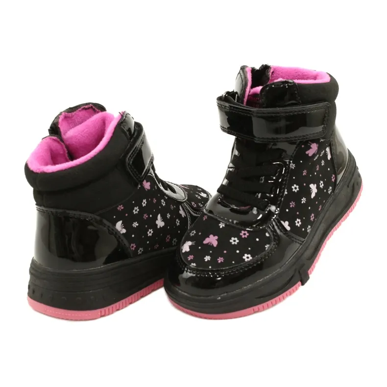 American Club American Boots Warm boots XD66 Black pink