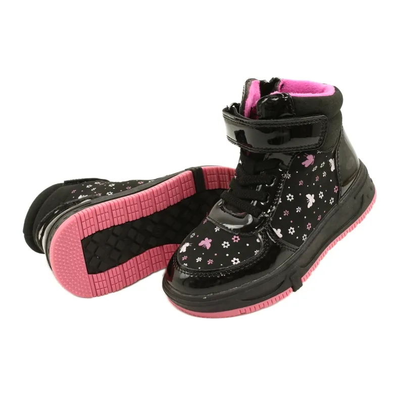 American Club American Boots Warm boots XD66 Black pink