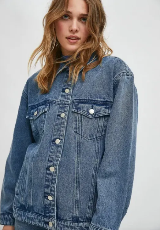 BLUE OVERSIZED DENIM JACKET