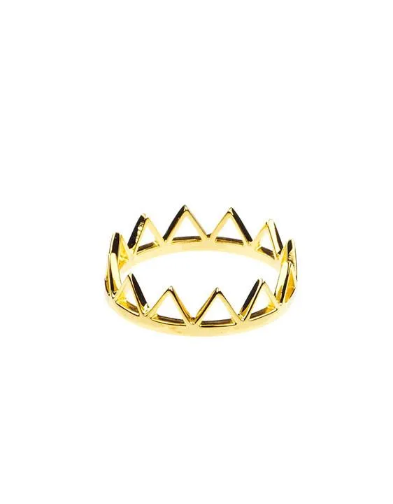 Brass Trikona Ring