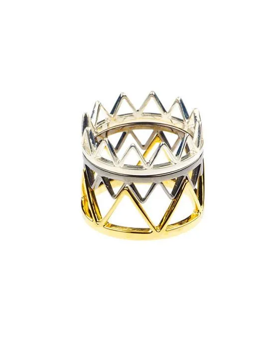 Brass Trikona Ring