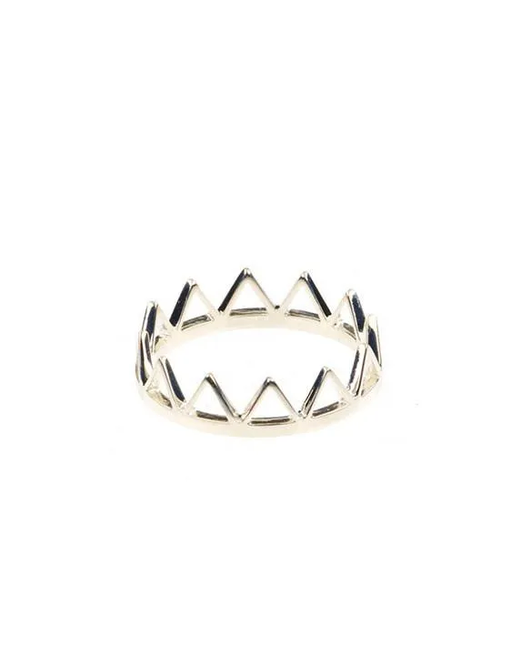 Brass Trikona Ring