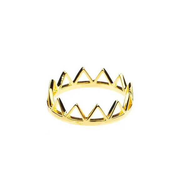 Brass Trikona Ring