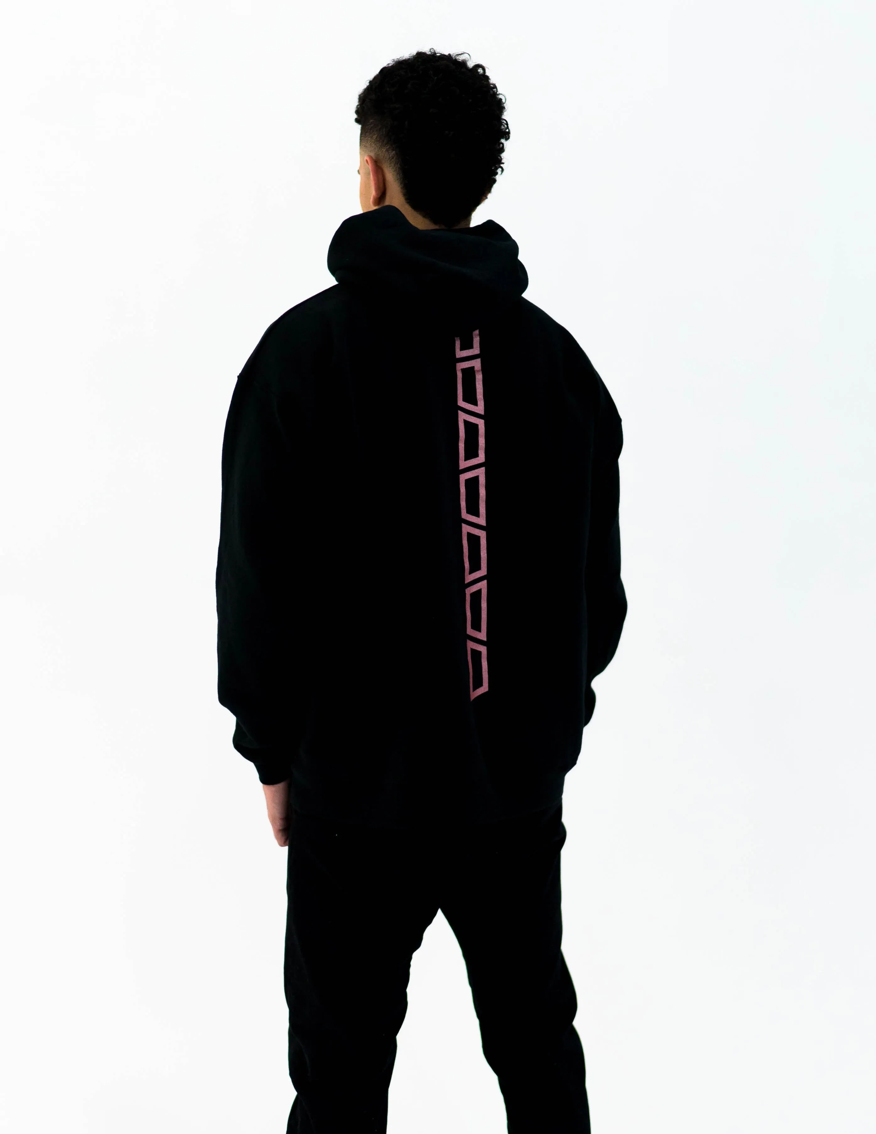 brick 14k gold bonded hoodie - black / rose gold