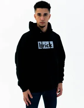 brick 14k gold bonded hoodie - black / white gold