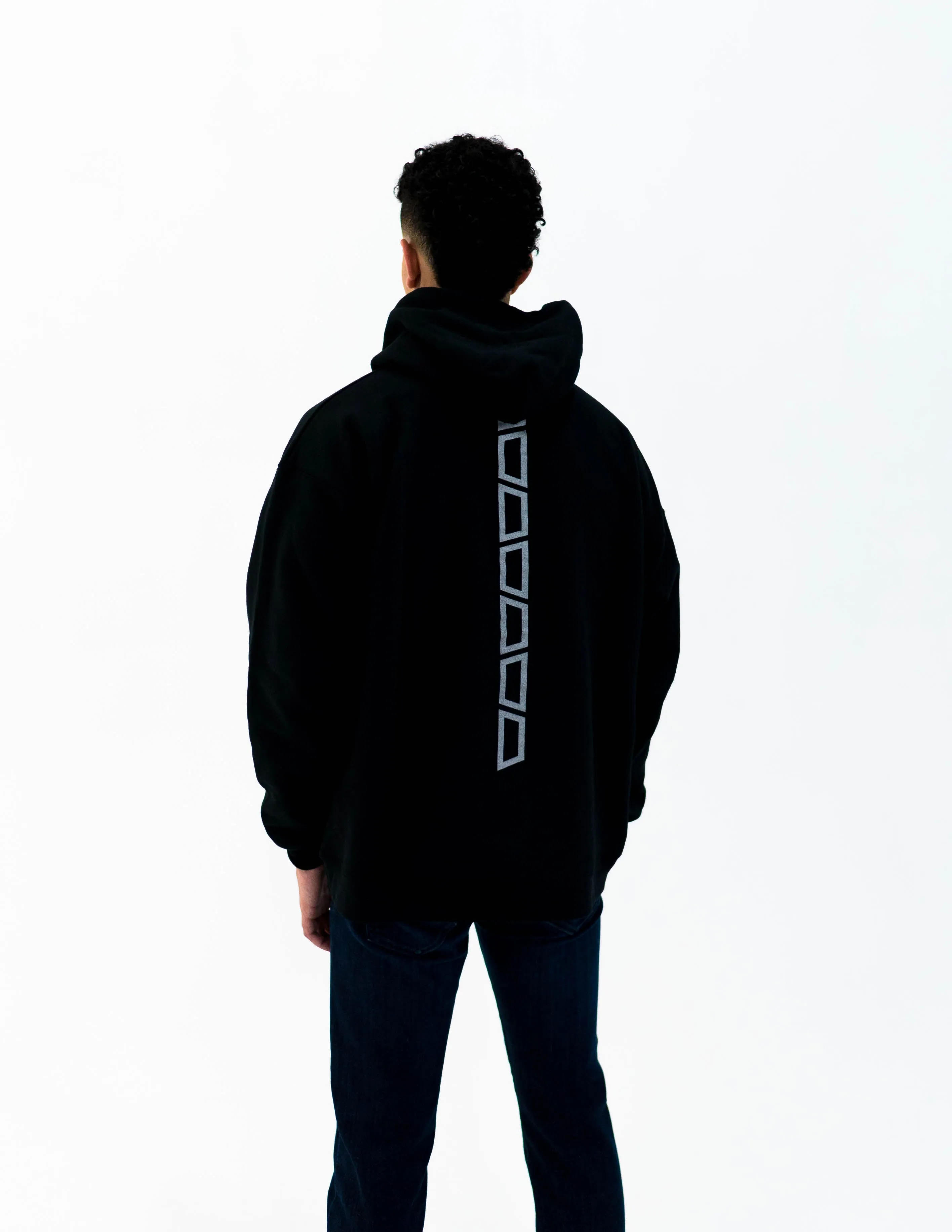 brick 14k gold bonded hoodie - black / white gold