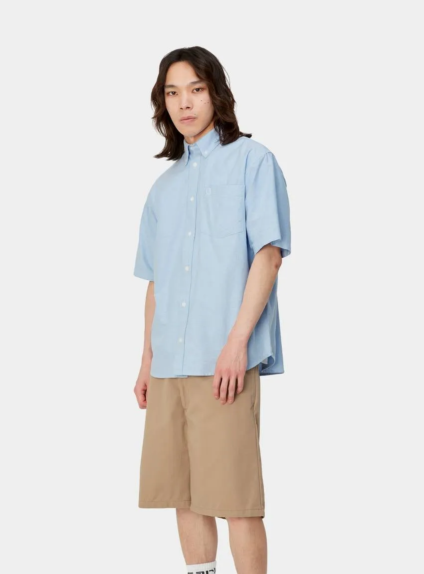 Carhartt S/S Braxton Shirt Cotton Oxford Bleach Blue