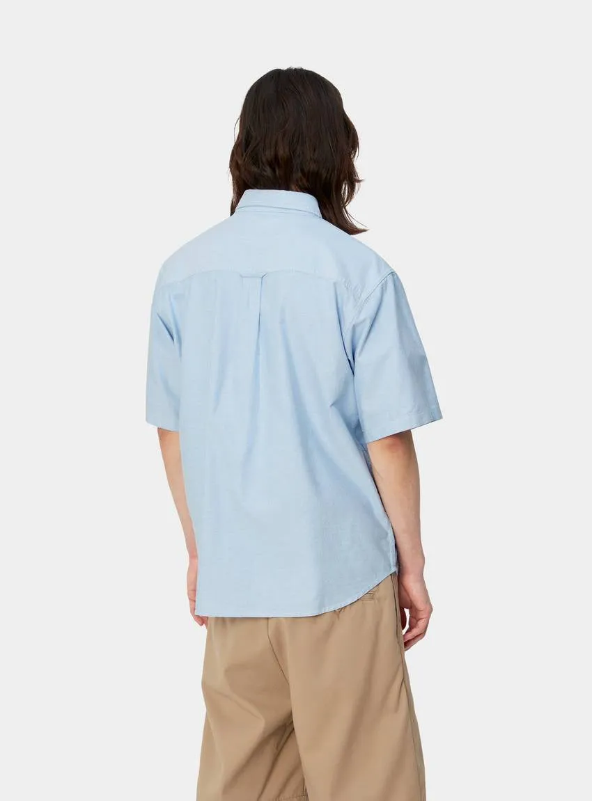 Carhartt S/S Braxton Shirt Cotton Oxford Bleach Blue