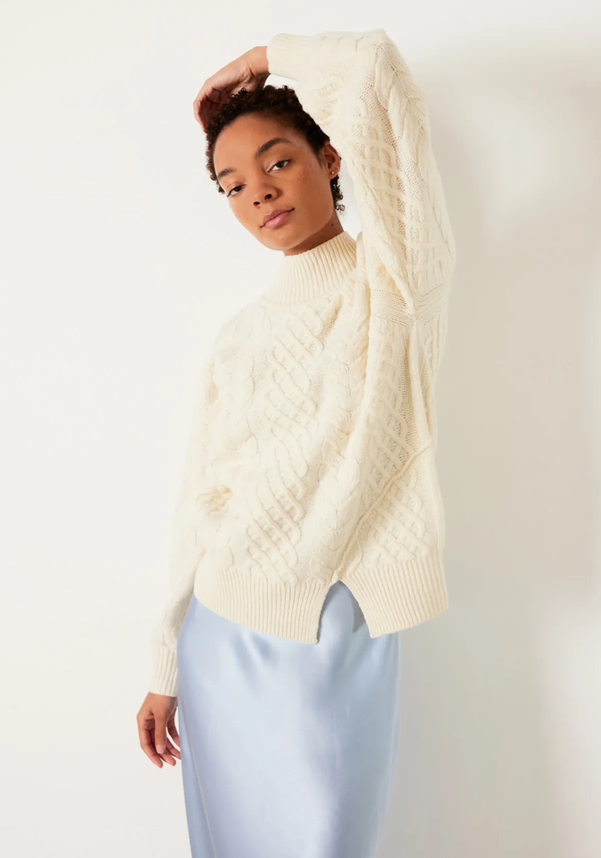 Como Cable Sweater - Cream