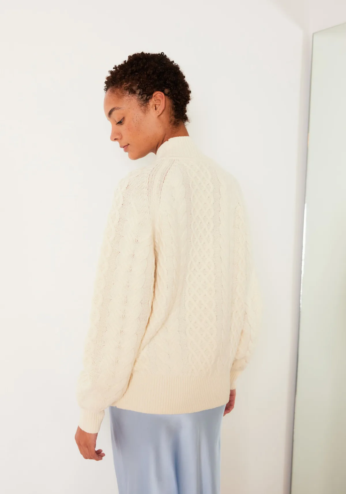 Como Cable Sweater - Cream