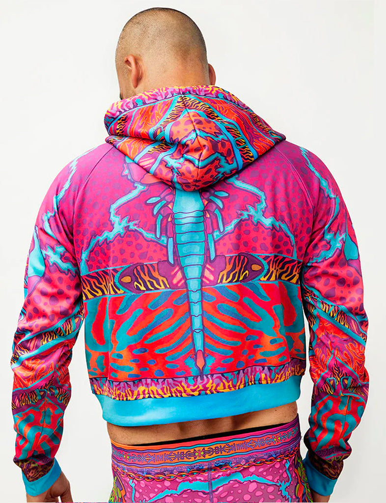 CRYPTIC FREQUENCY CROP HOODIE