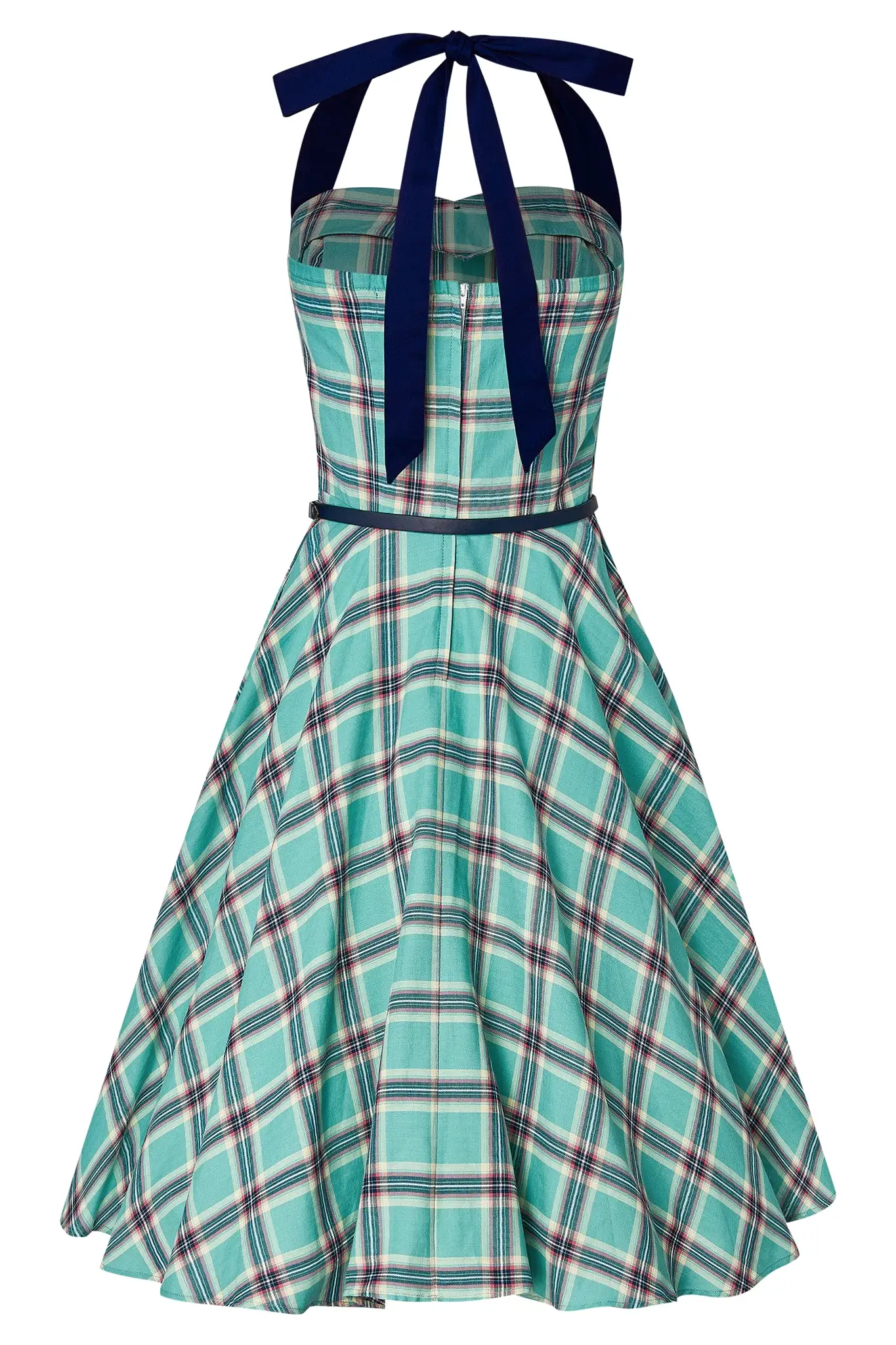 Dolly And Dotty 1950's Rockabilly Check Halter Neck Dress