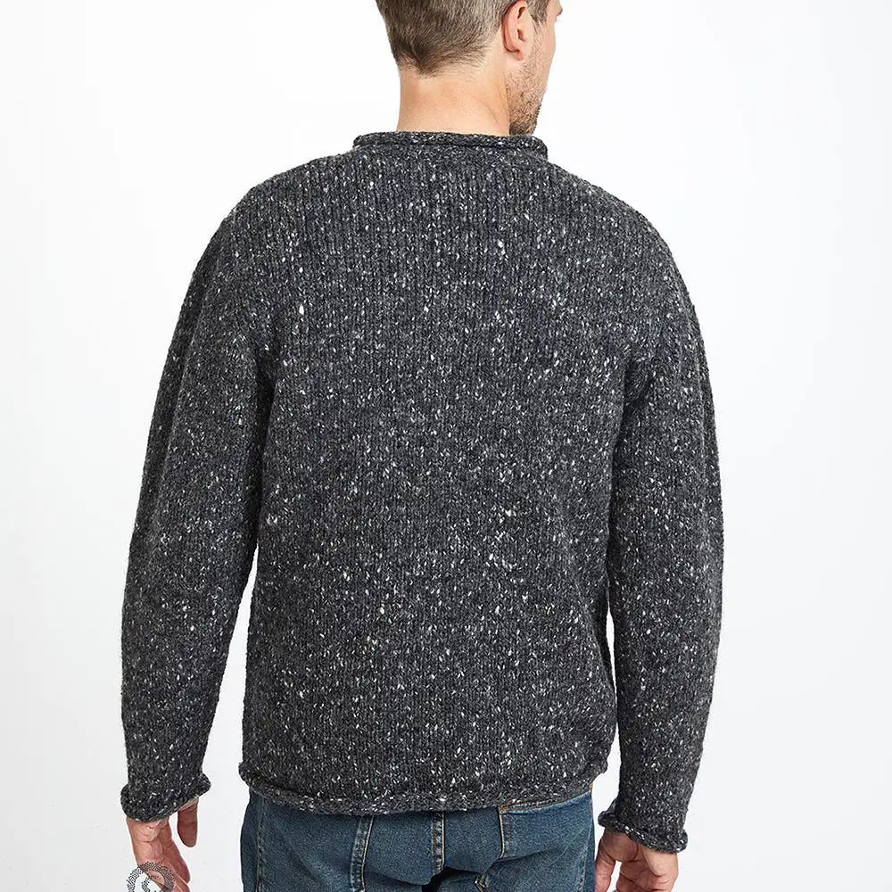 Donegal Tweed Roll Neck Sweater