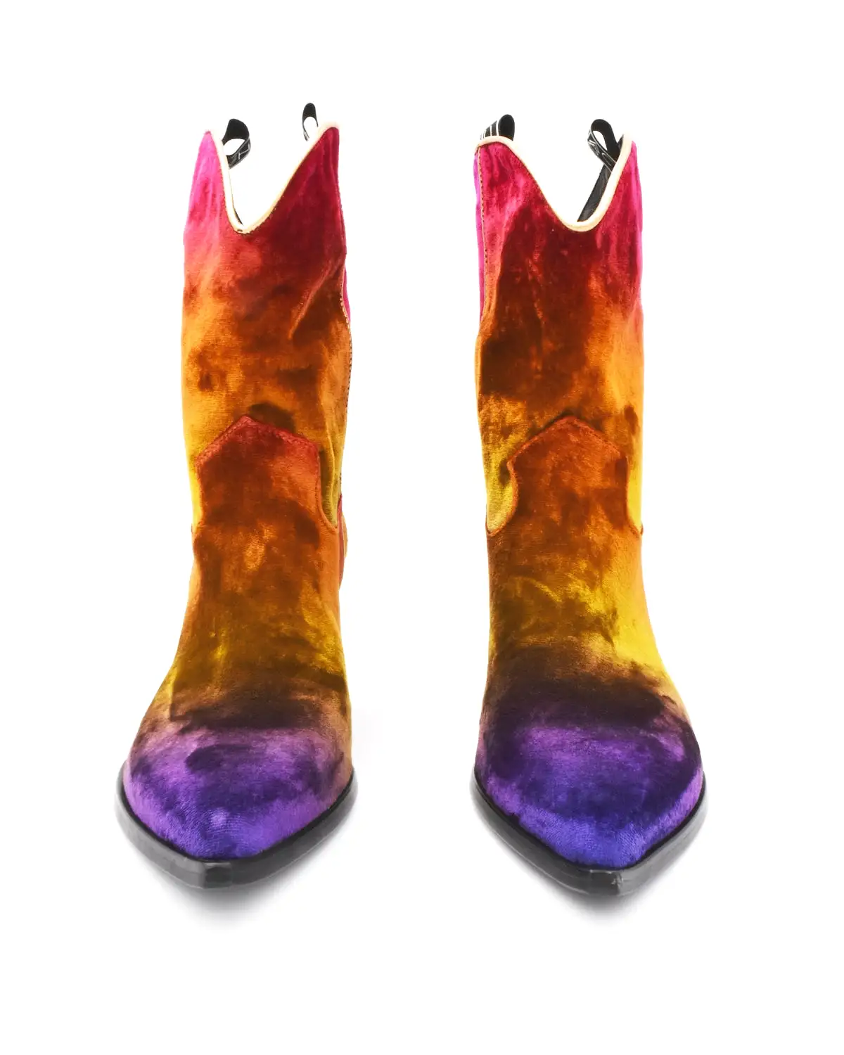 Elena Iachi Psychedelic Velvet Western Boot