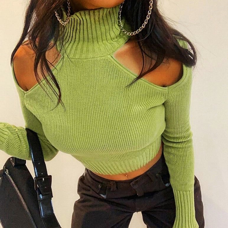 EMORIE BACKLESS SWEATER TOP