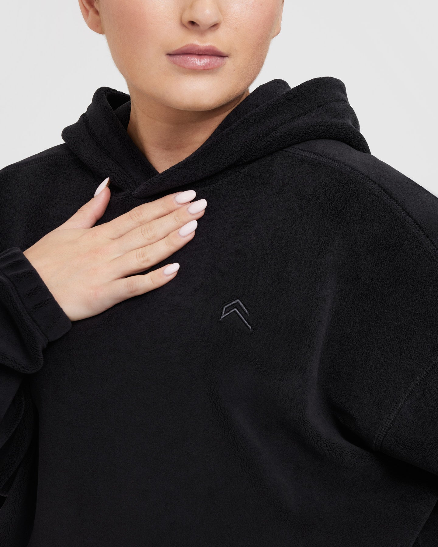 Fleece Oversized Hoodie | Black