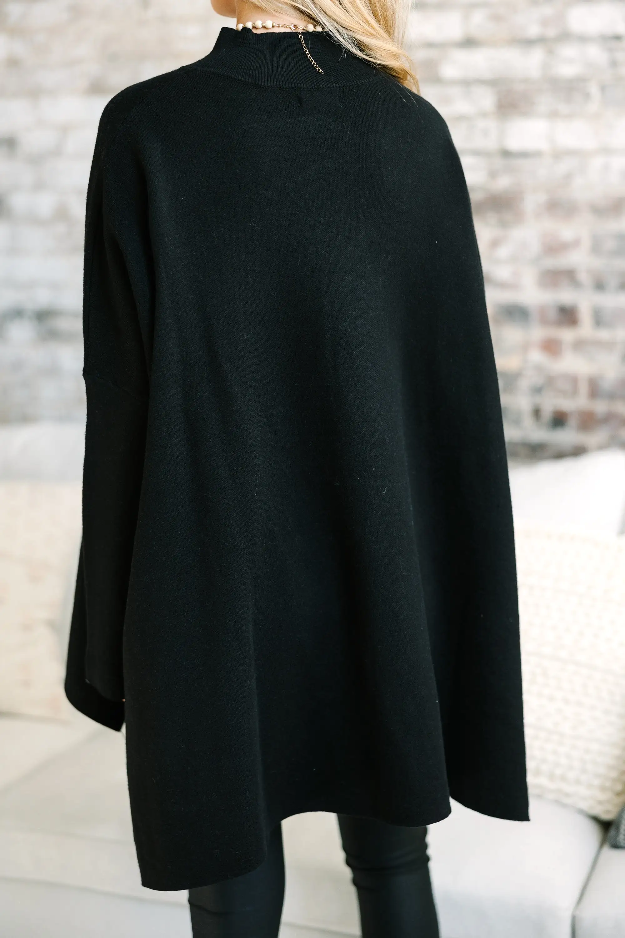 Going With You Black Mock Neck Sweater