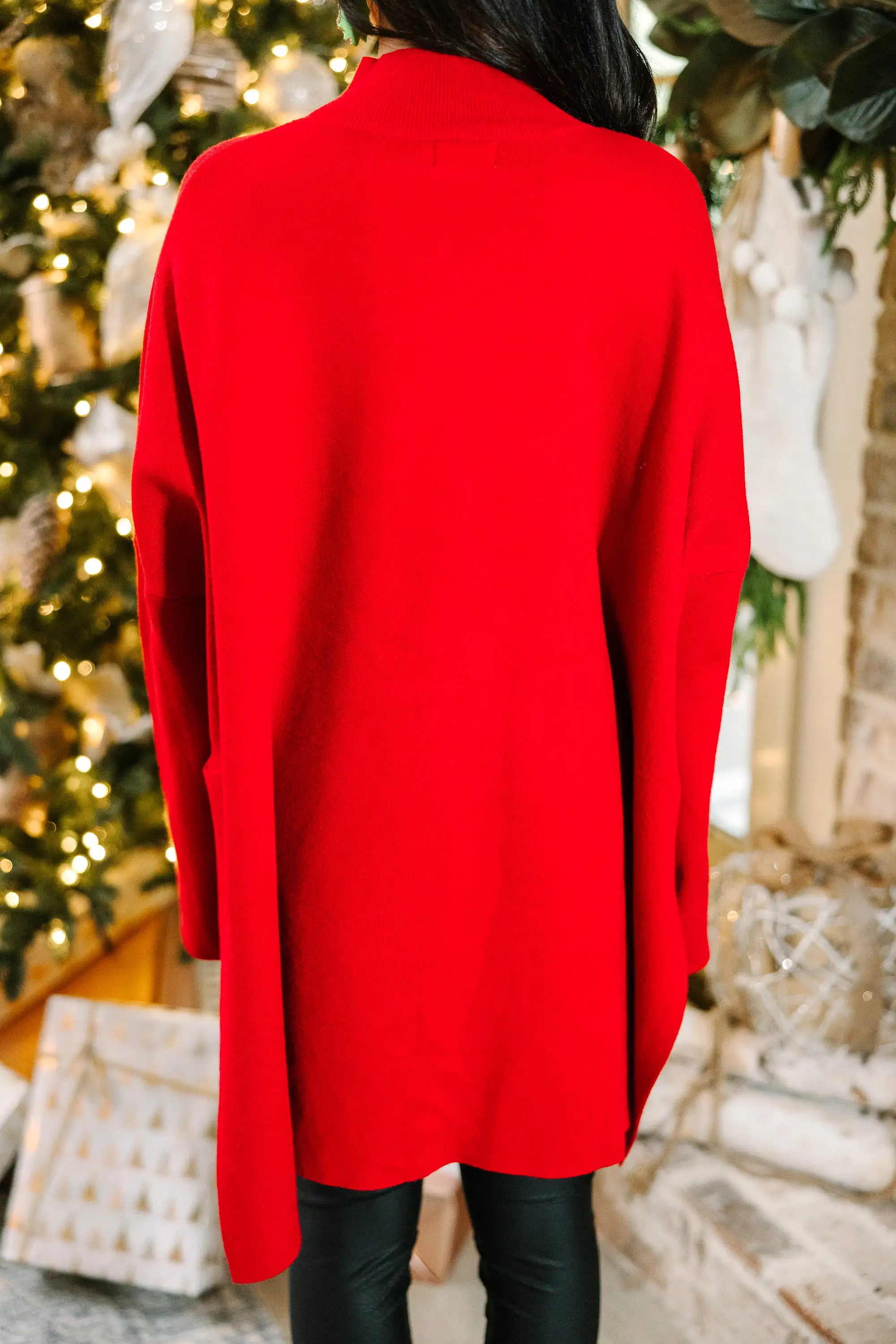 Going With You Red Mock Neck Sweater