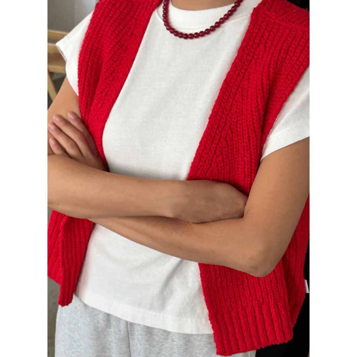 Granny Cotton Sweater Vest