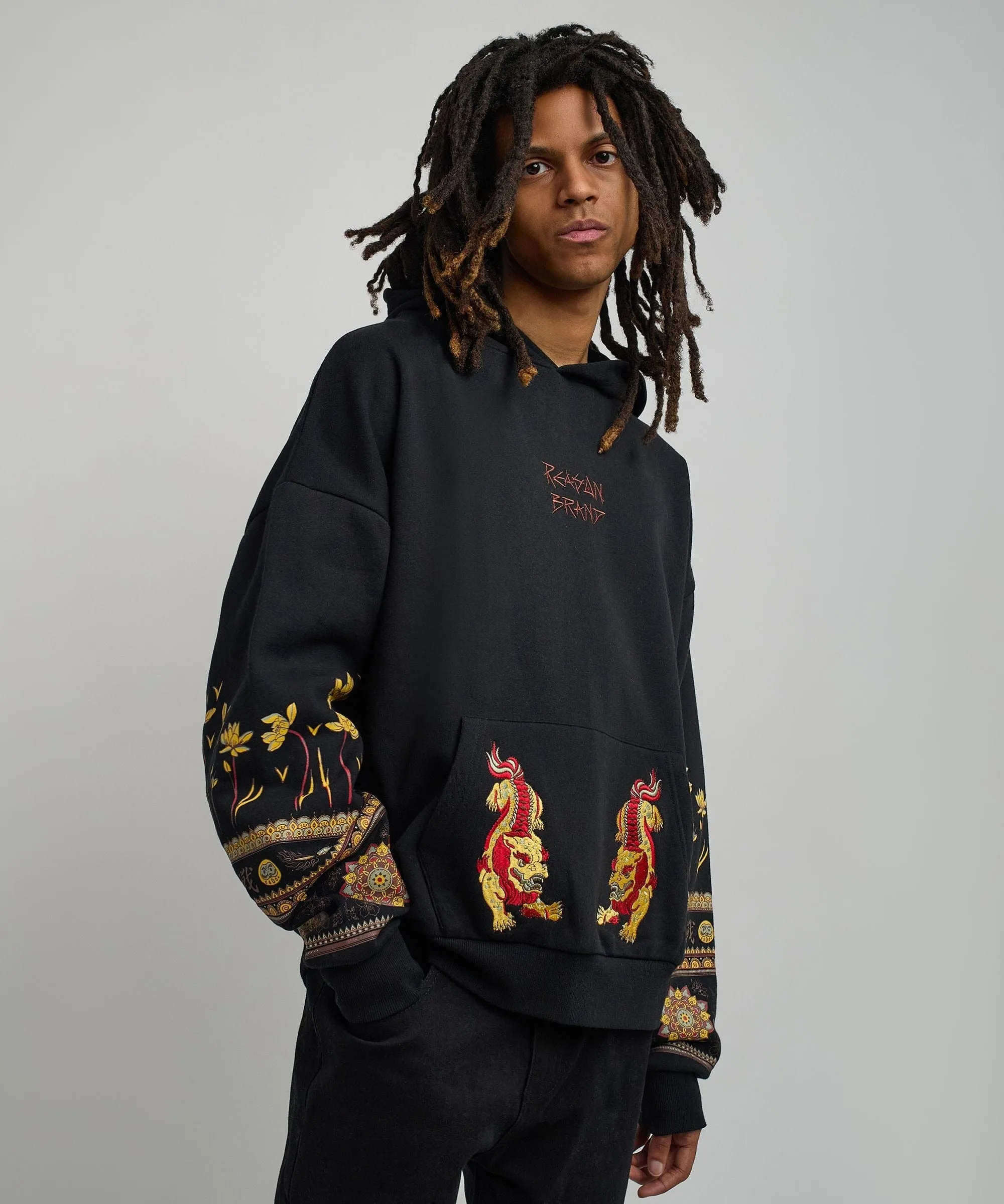 Guardian Embroidered Hoodie - Black