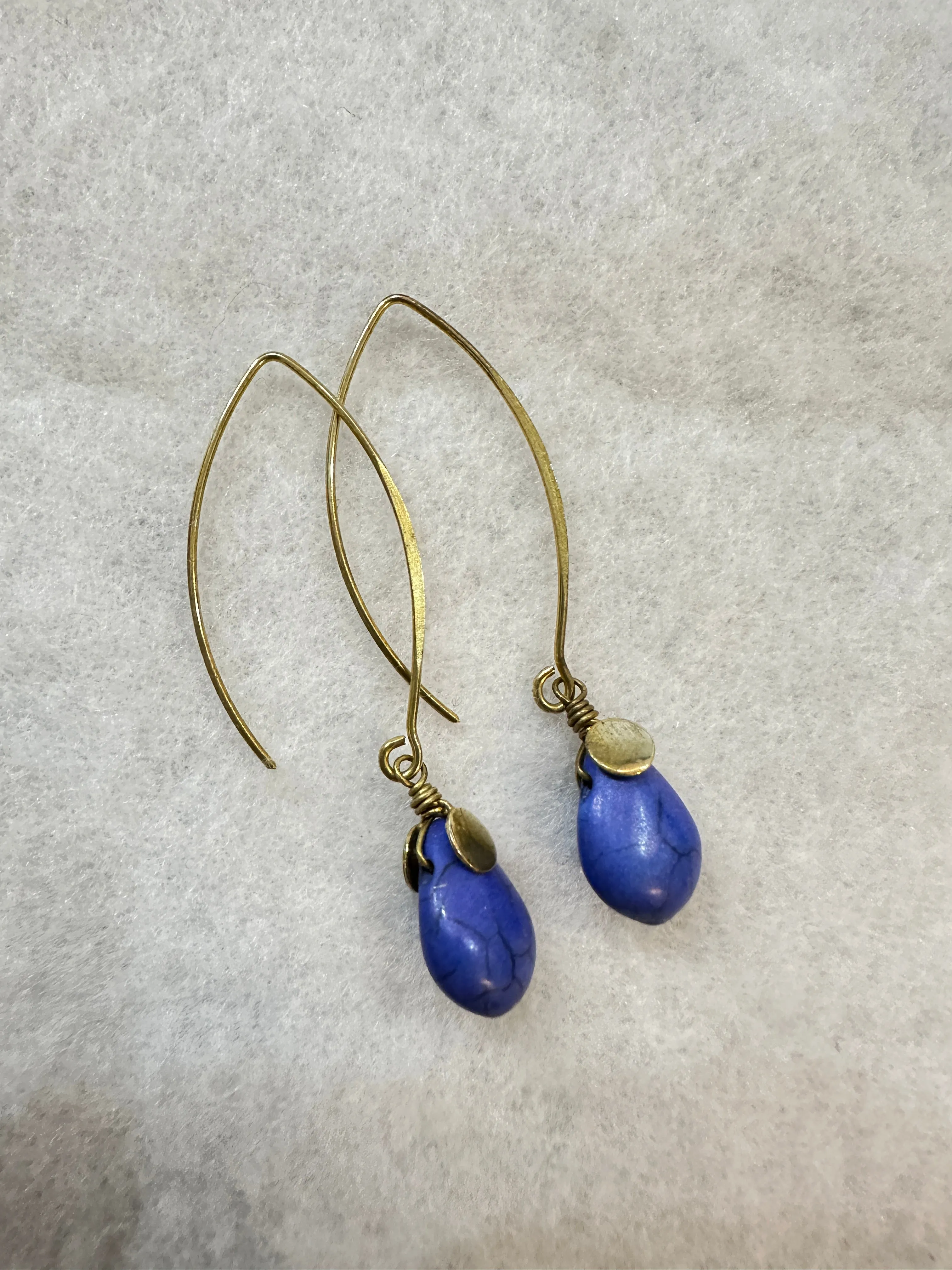 Handmade Semi Precious Stone Long Drop : Tera Earrings