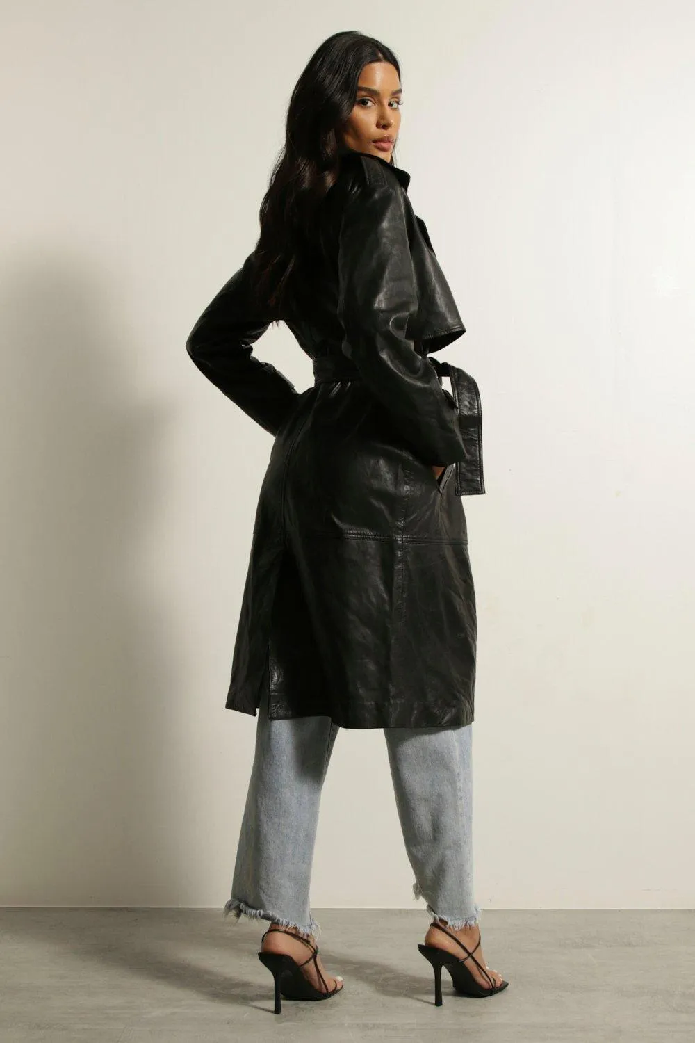 Jackets & Coats | Premium Leather Trench Coat | MissPap