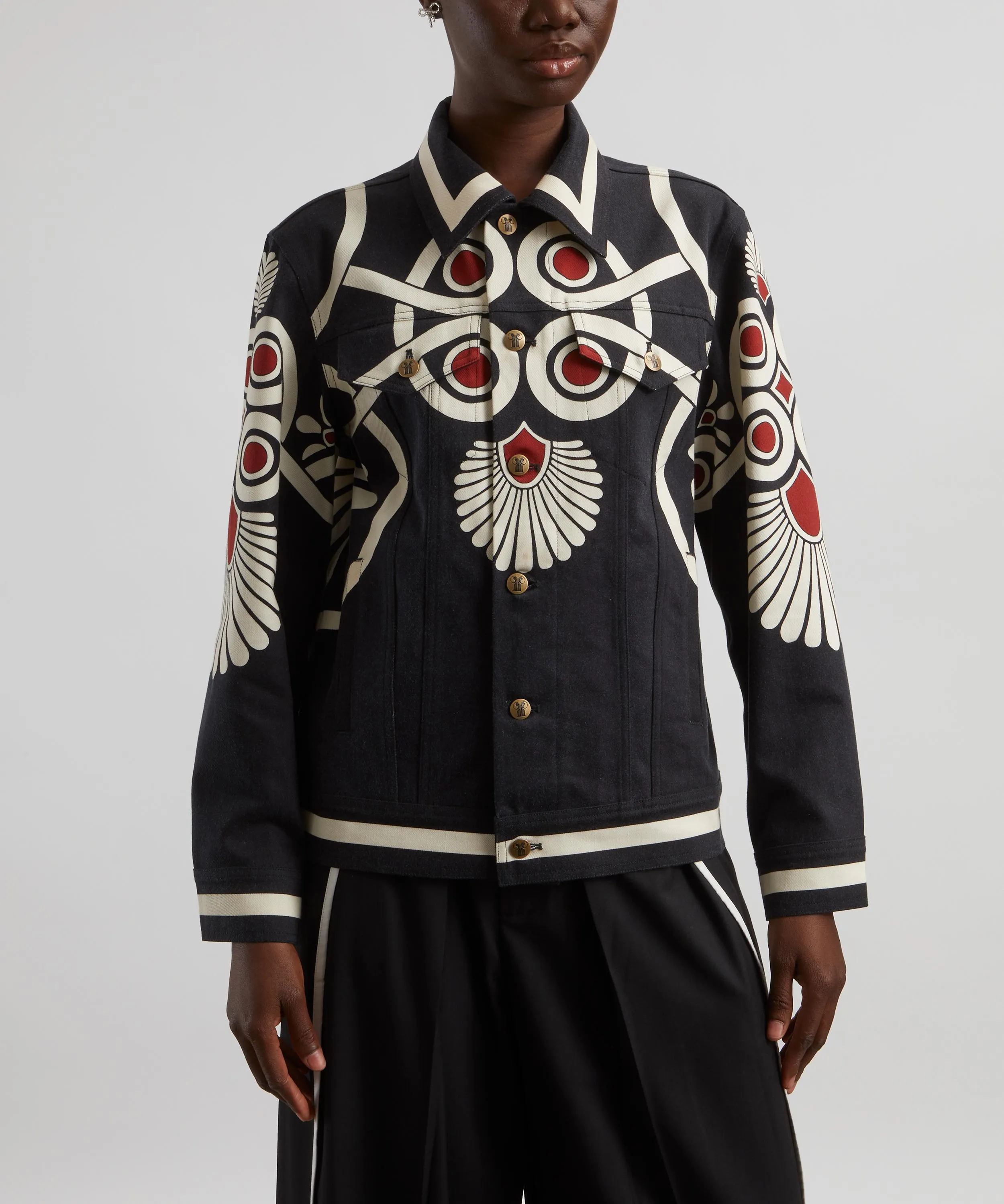 JJ Jean Printed Denim Jacket