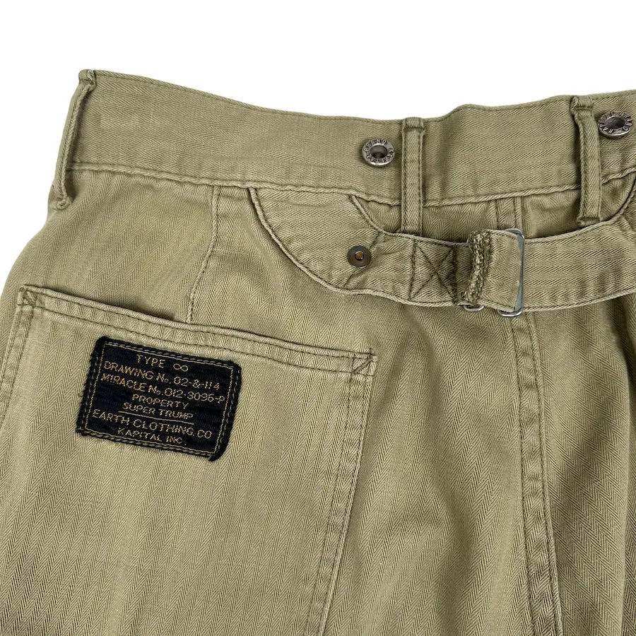 KAPITAL DOUBLE MULTI POCKET FATIGUE PANTS