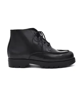 Kleman Black Oxal Lace Up Boot