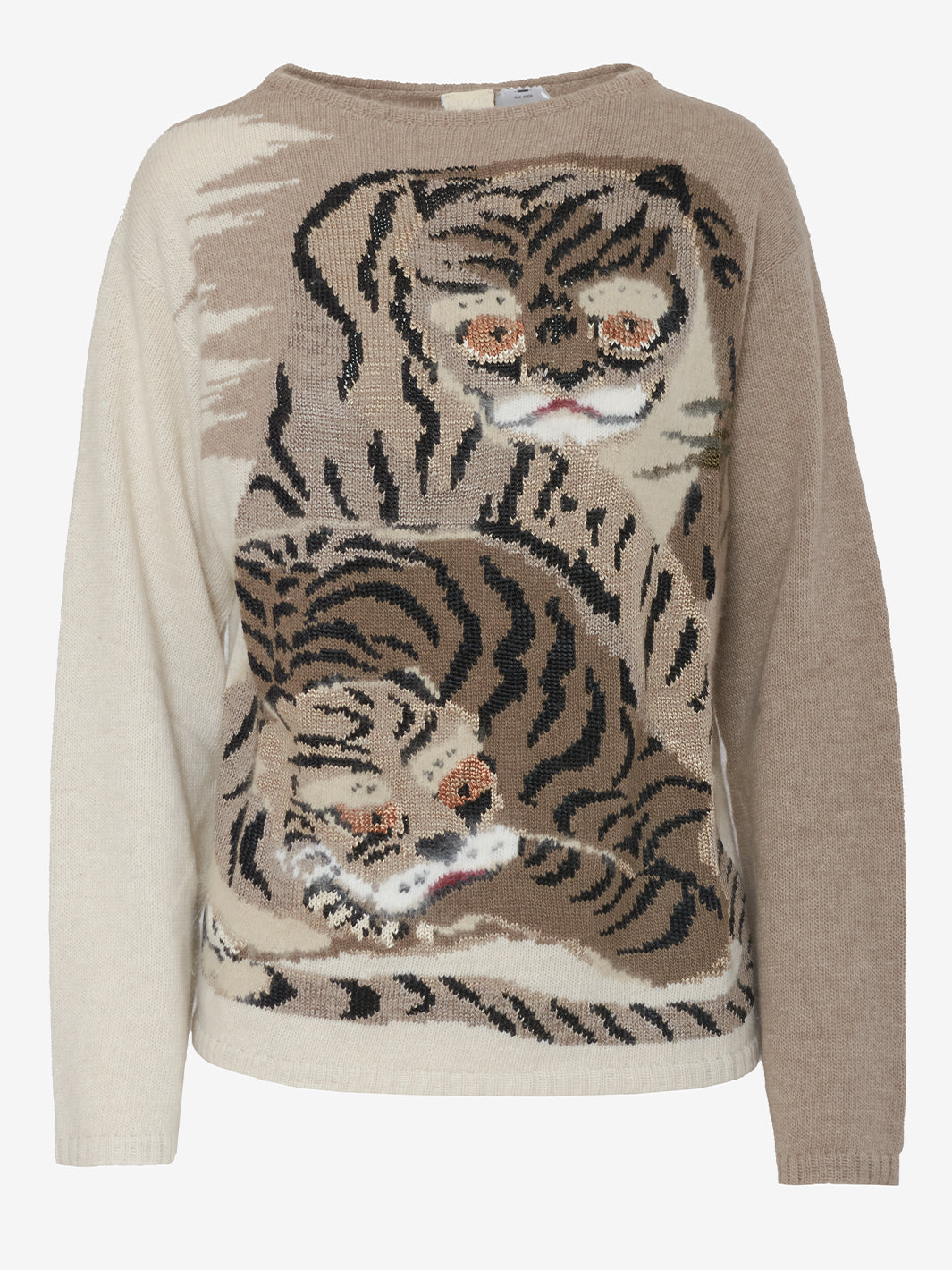 Krizia Hyena Embroidery Sweater