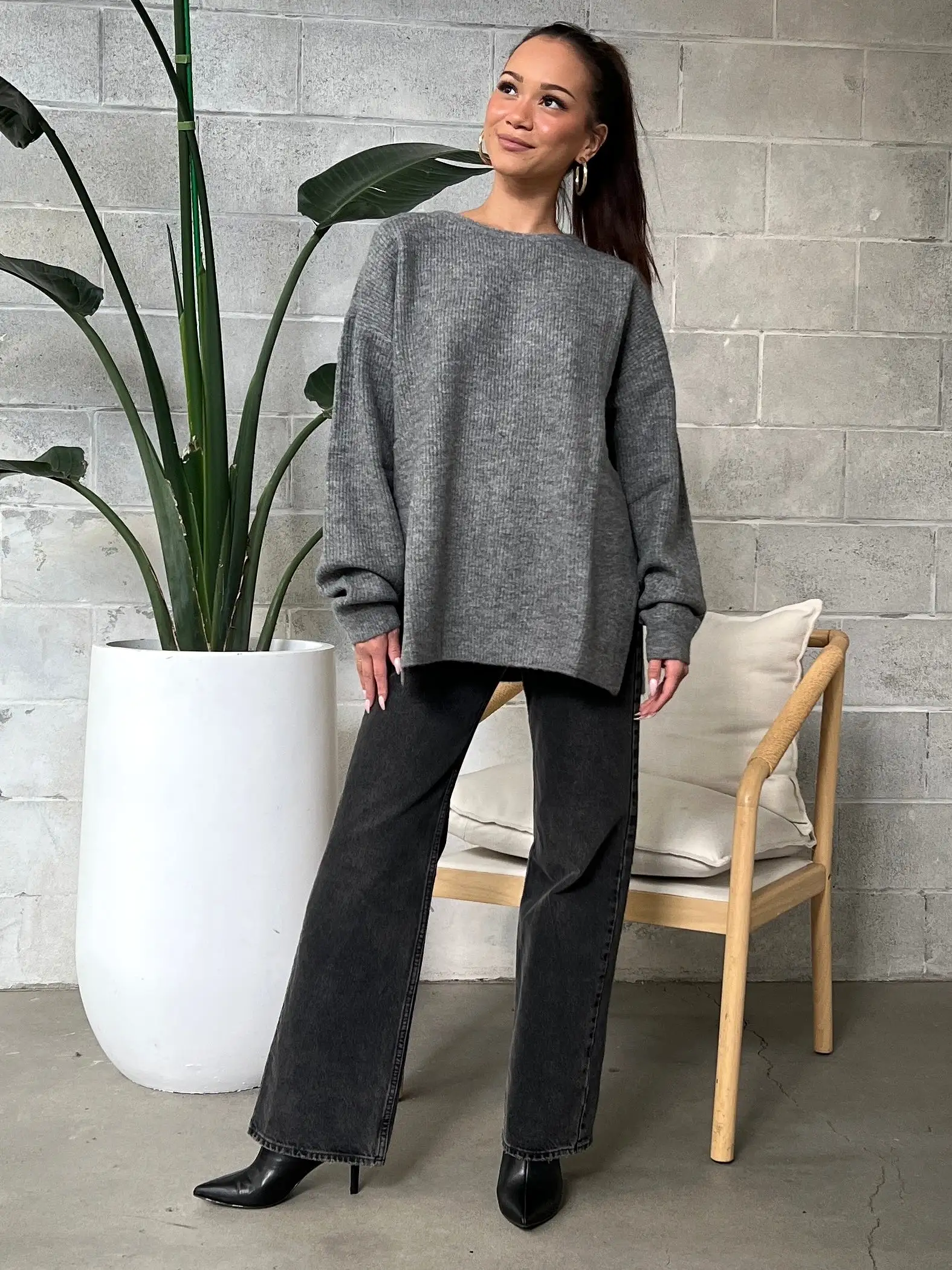 KUWALLA Pullover Crew Knit Sweater