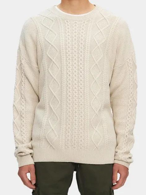 KUWALLA Unisex Cable Knit Sweater