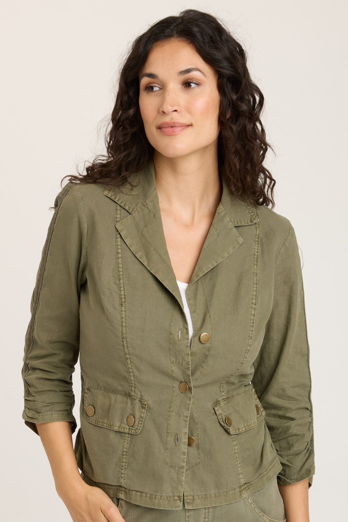 Linen Folksy Jacket