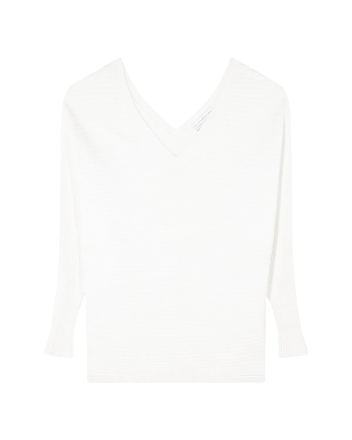 Lison Double V-Neck Sweater (Ecru)