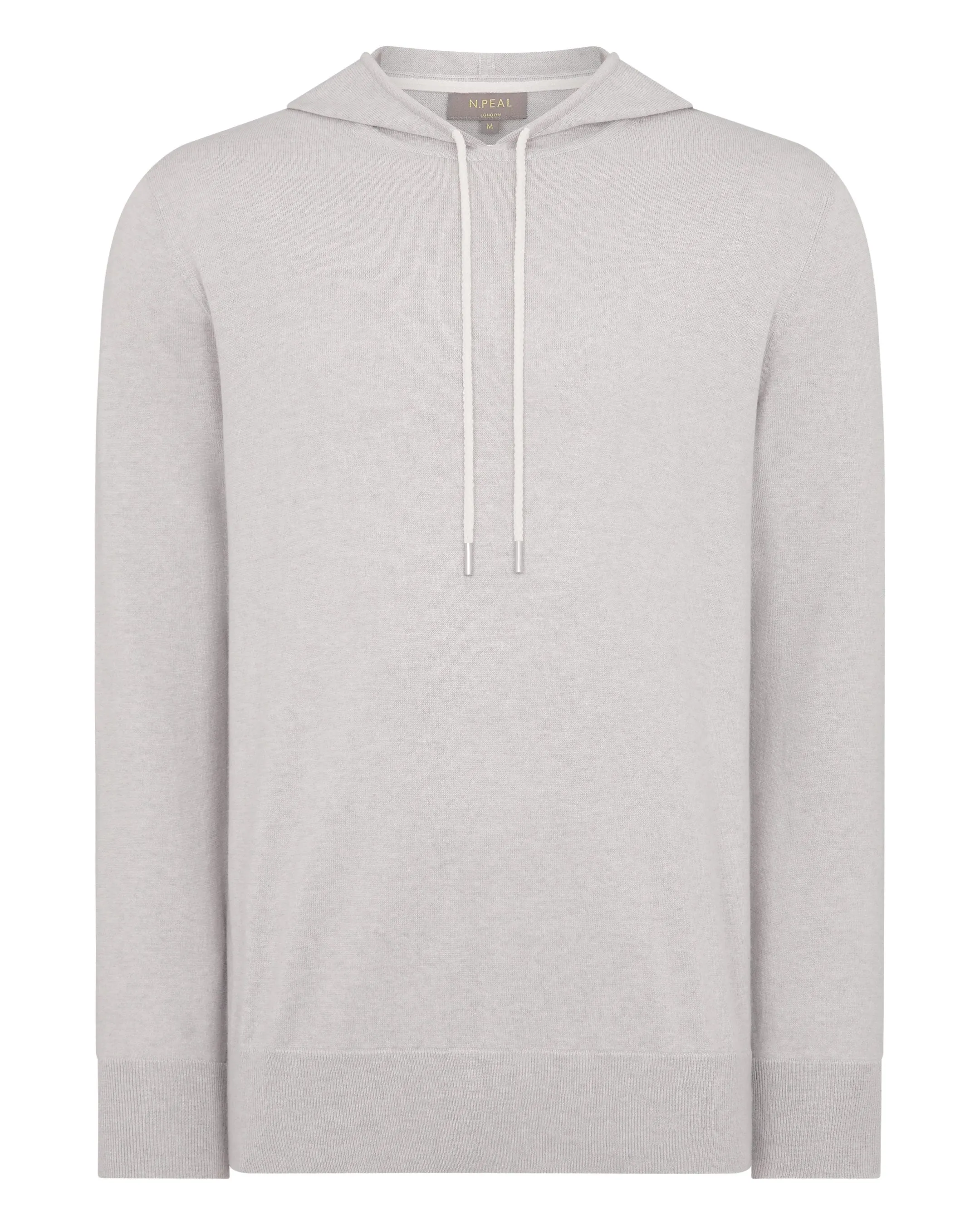 Men's Cotton Cashmere Silk Hoodie Fumo Grey