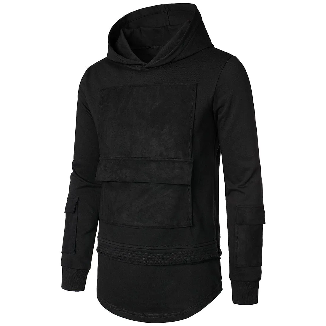 Men's Punk Multi-pocket Splice Hoodies