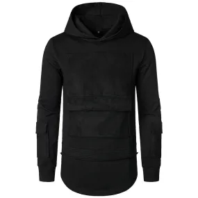 Men's Punk Multi-pocket Splice Hoodies