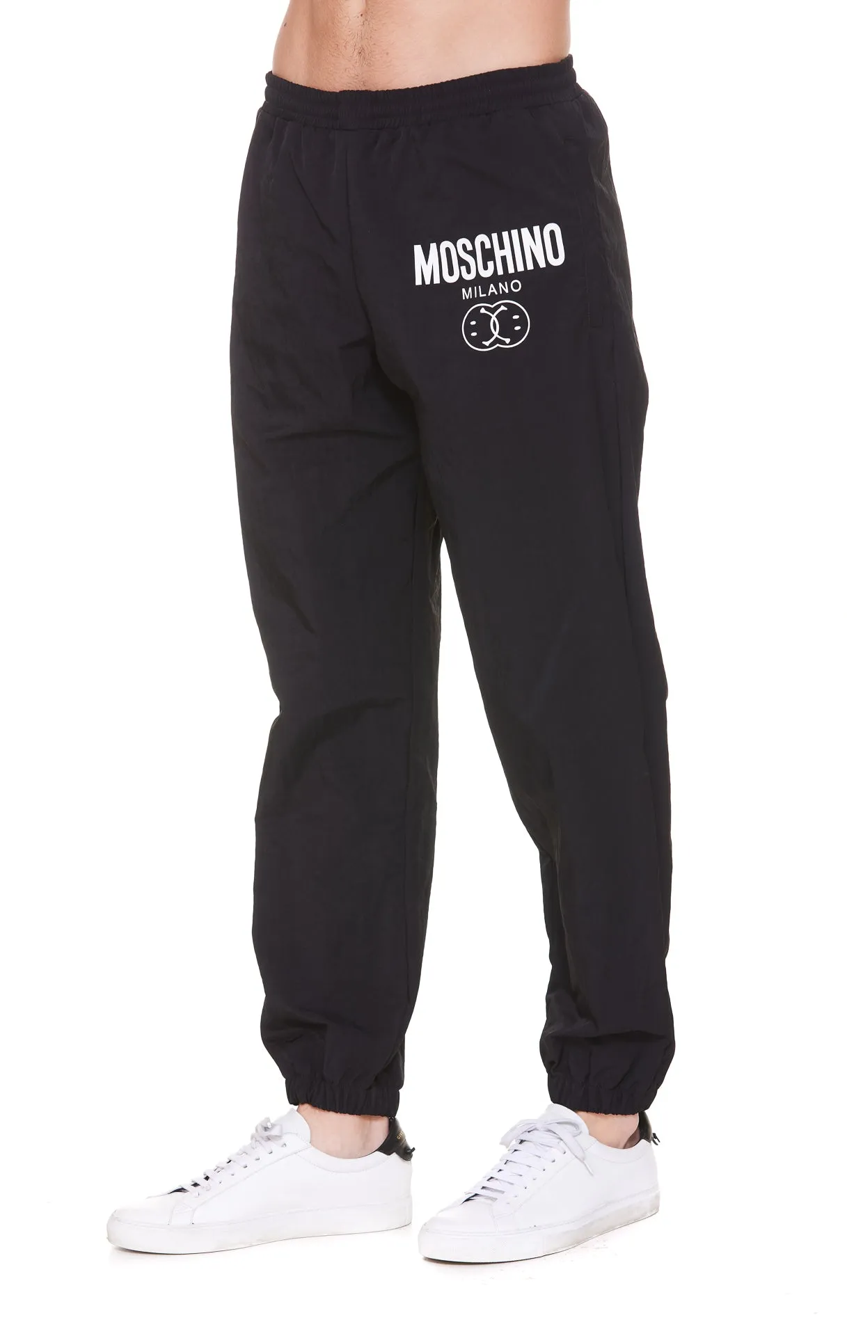 Moschino Logo-Print Elastic Trank Pants