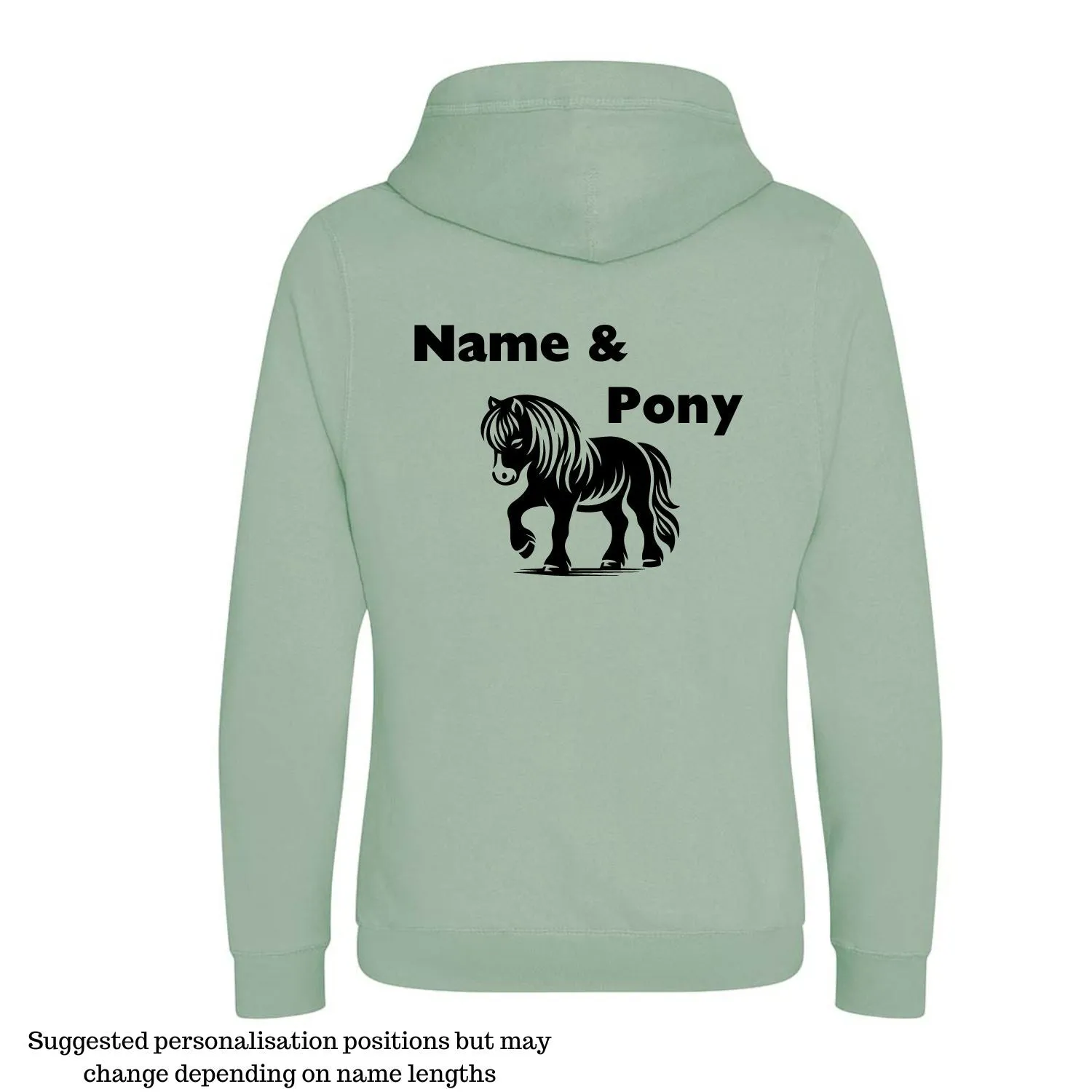 Personalised Cross-Neck Hoodie - Pony Design