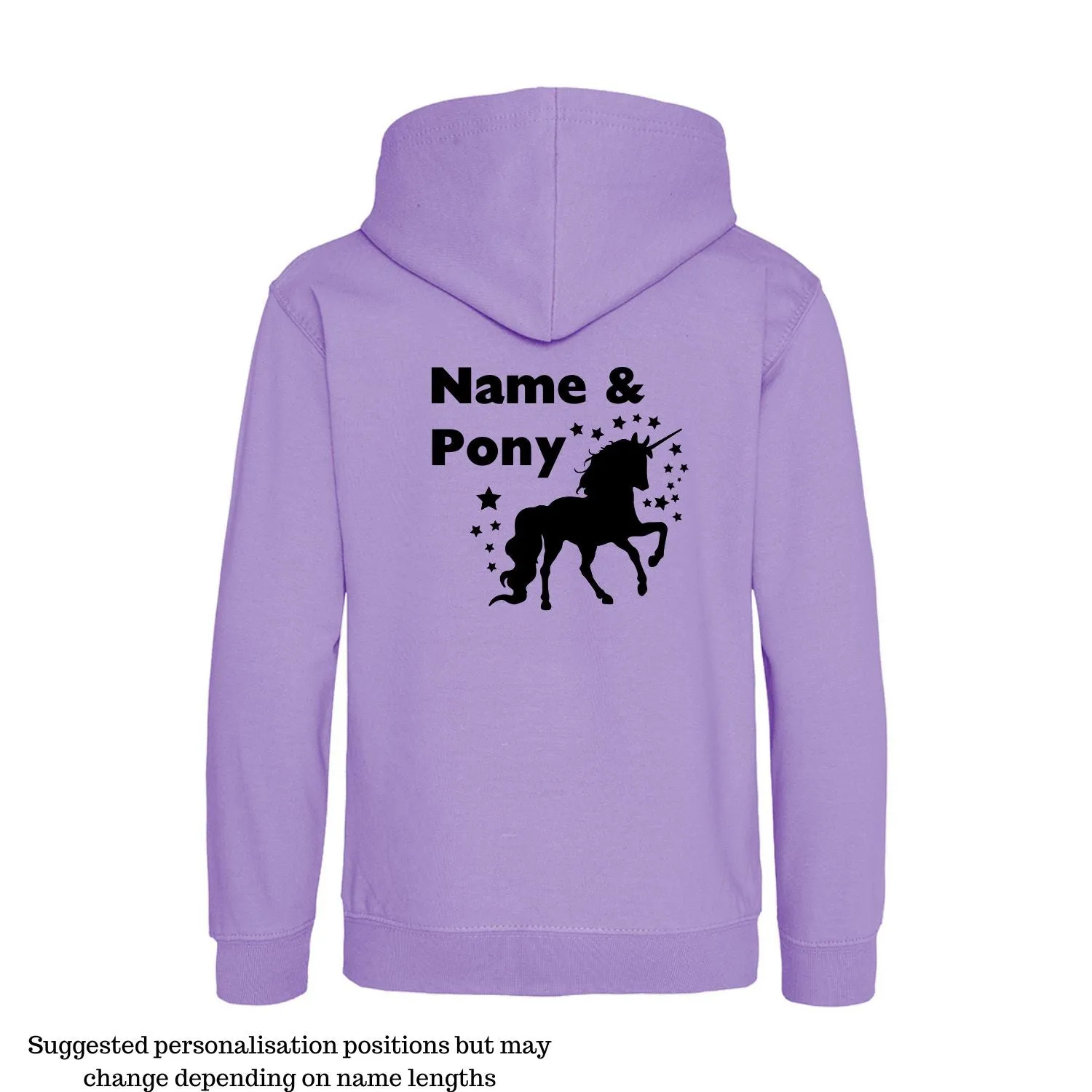 Personalised Cross-Neck Hoodie - Unicorn Design