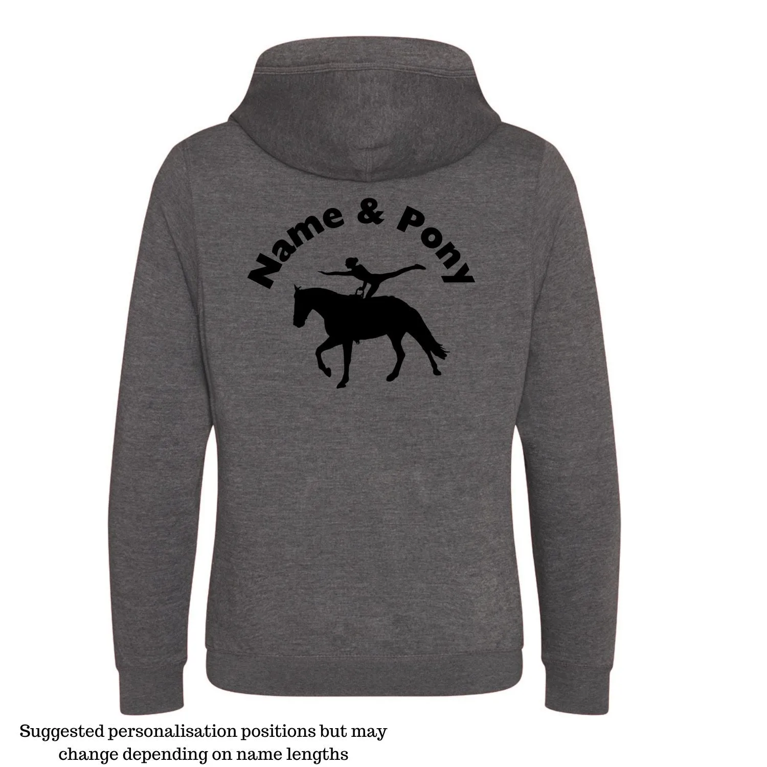 Personalised Cross-Neck Hoodie - Vaulting Design