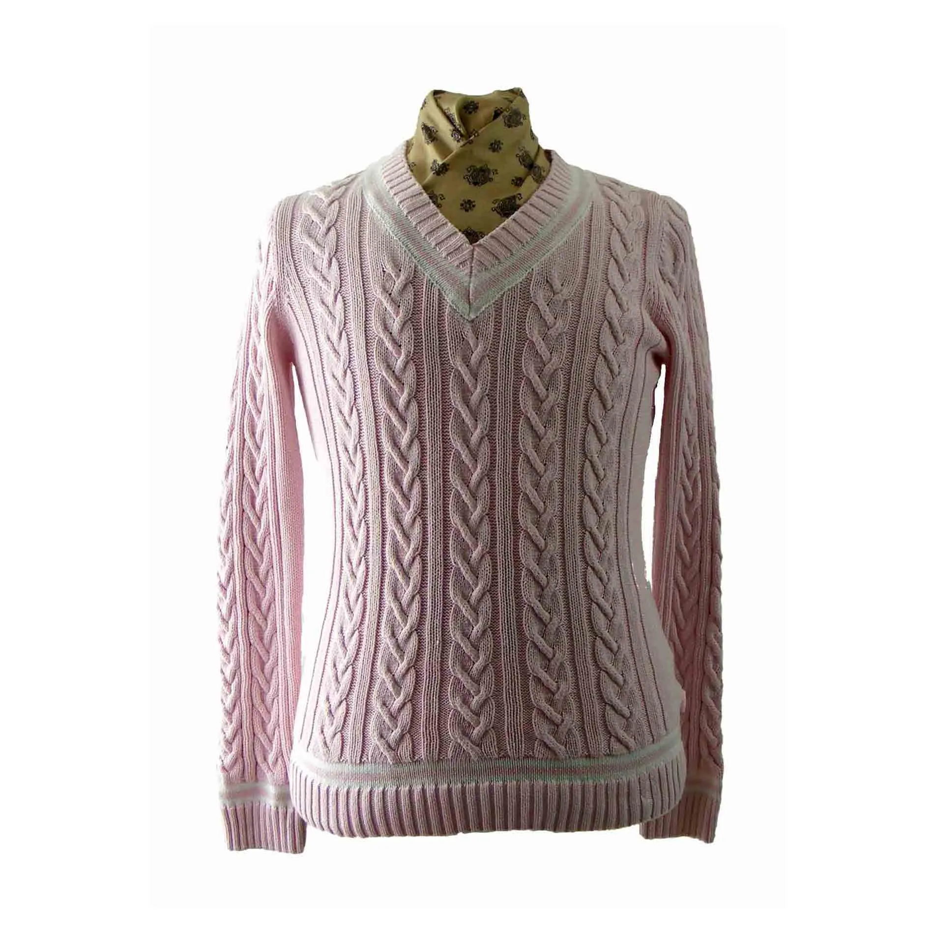 Pink Cable Knit Sweater