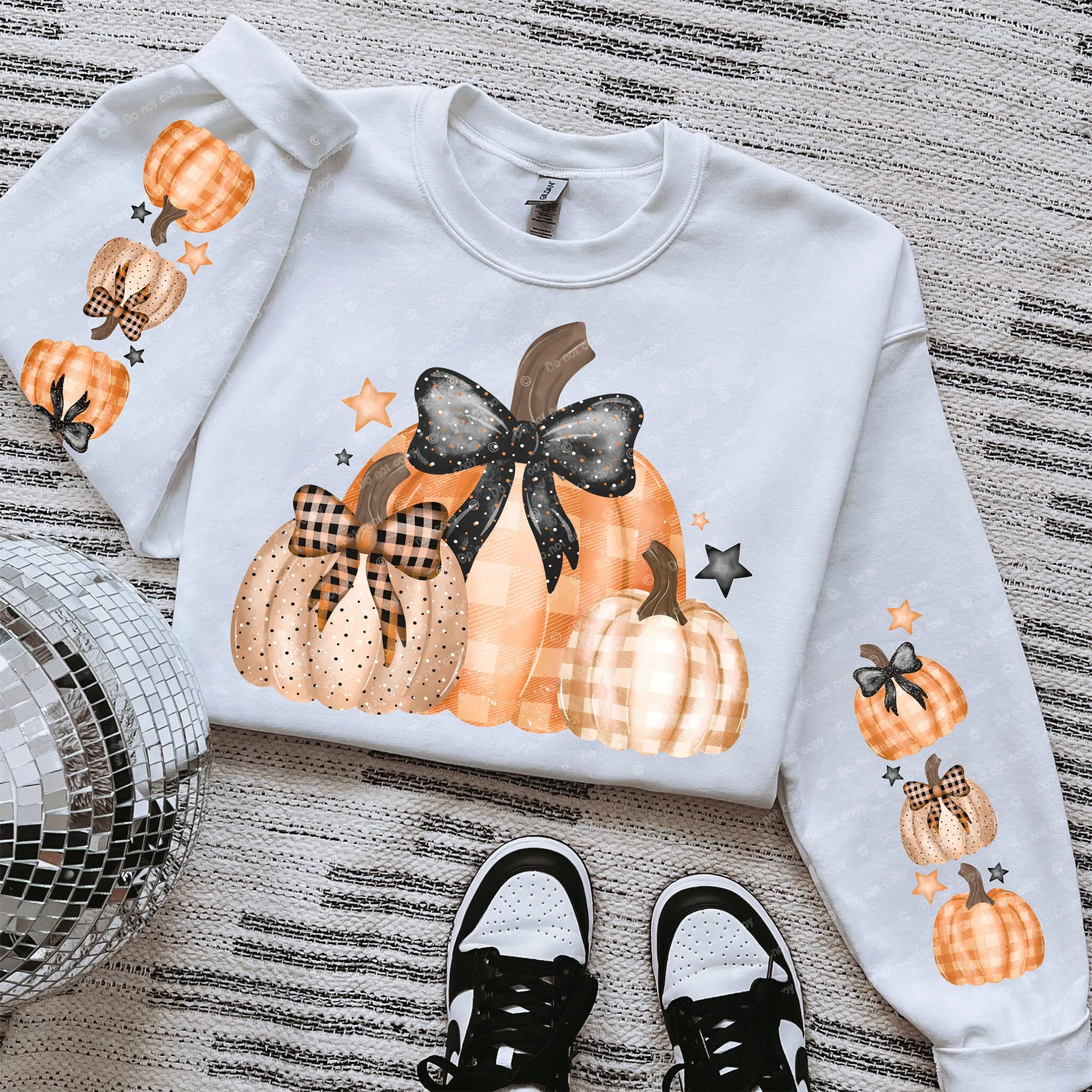 Pumpkins Bows with double sleeves