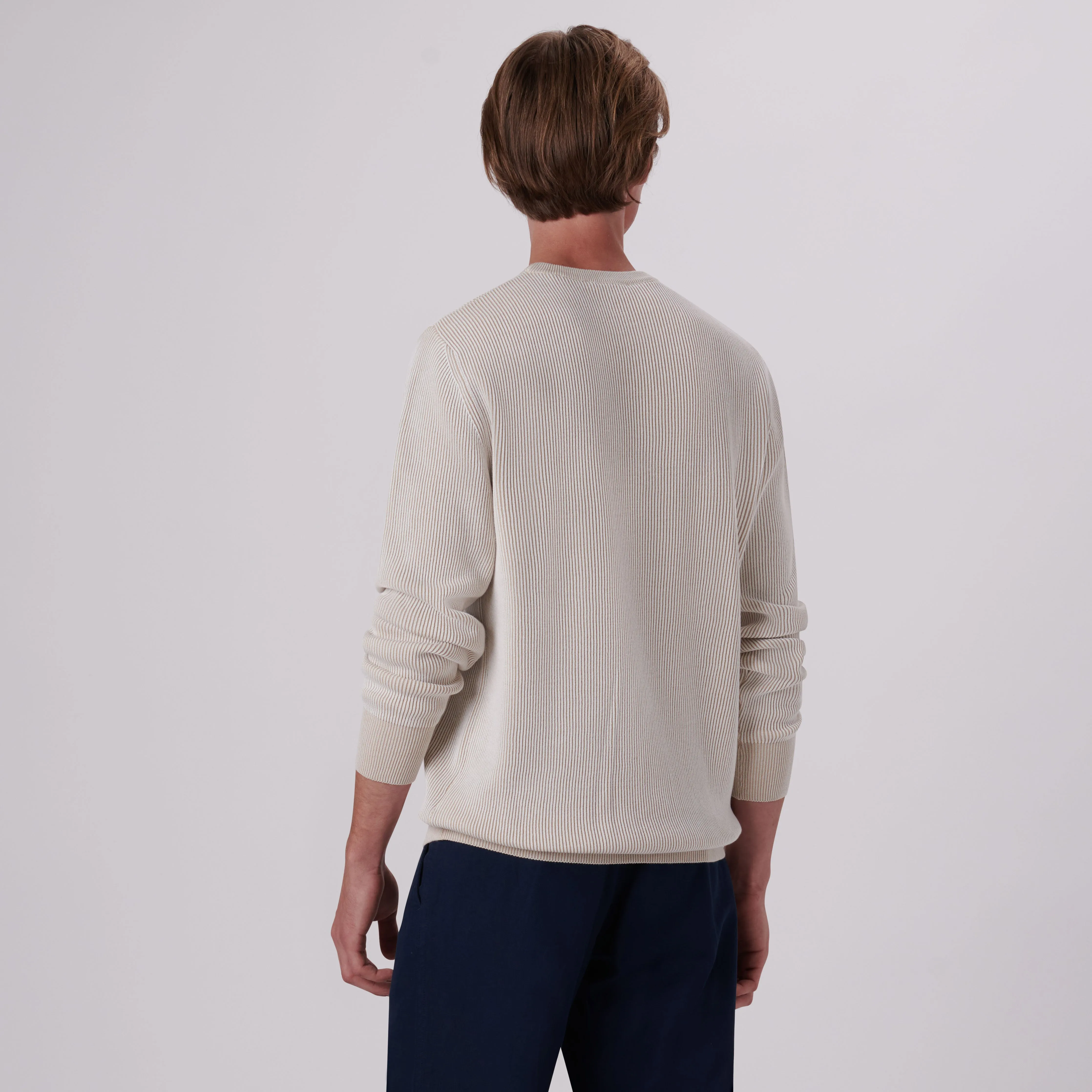 Rib Knit Crew Neck Sweater