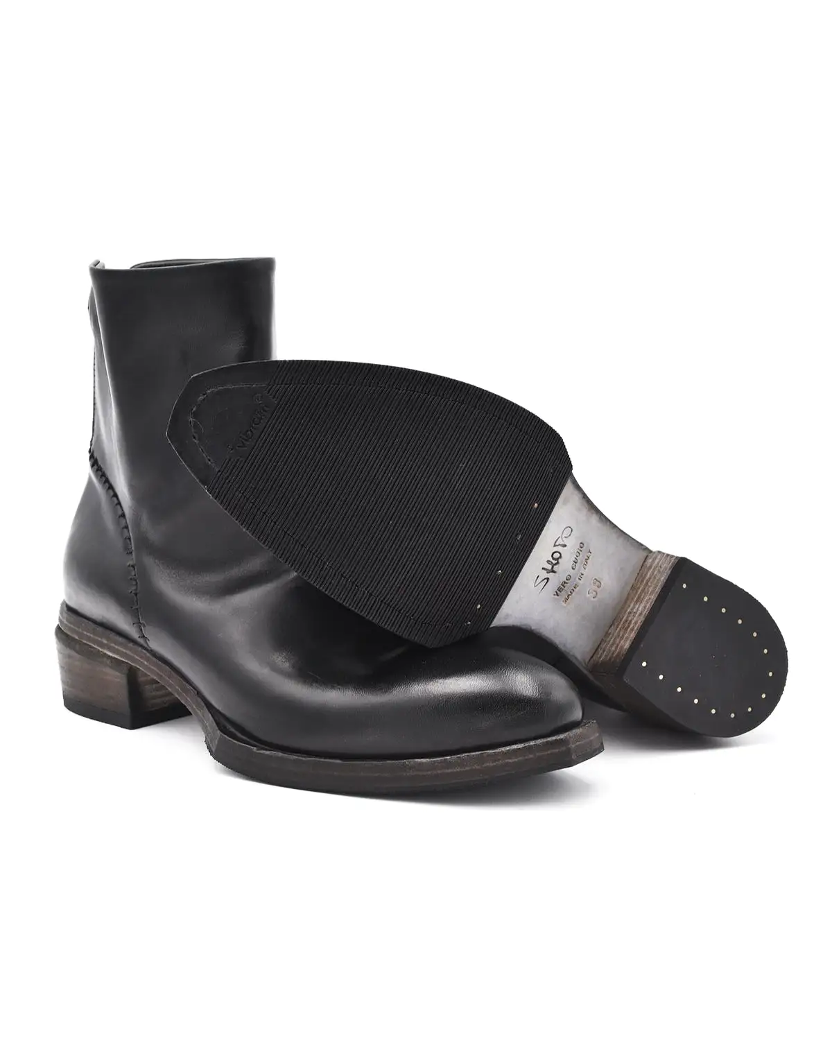 Shoto Black Point Toe Ankle Boot