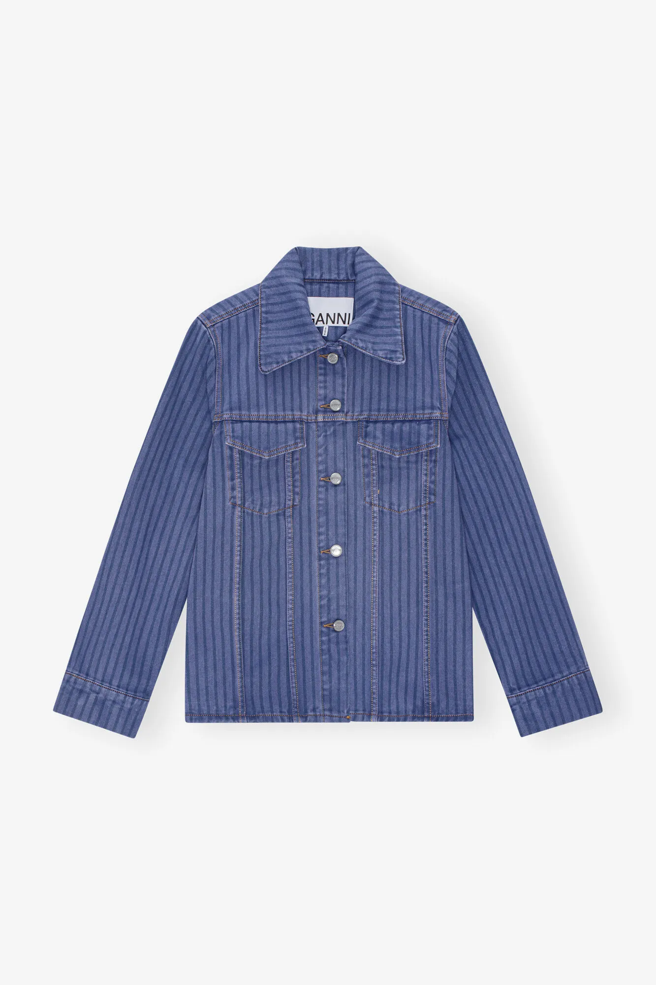 Stripe Overdyed Denim Jacket