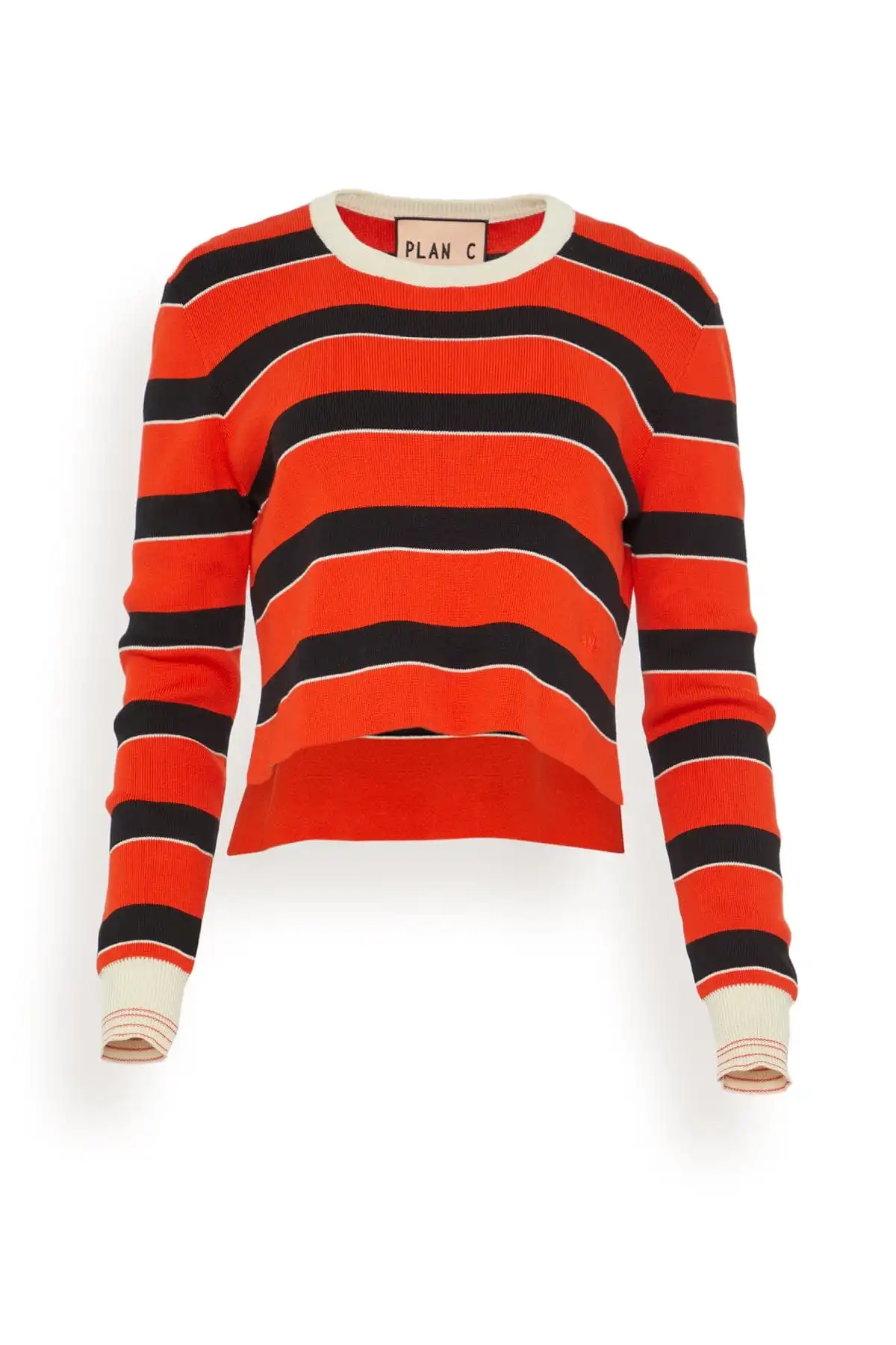 Striped Knit Sweater in Red Line